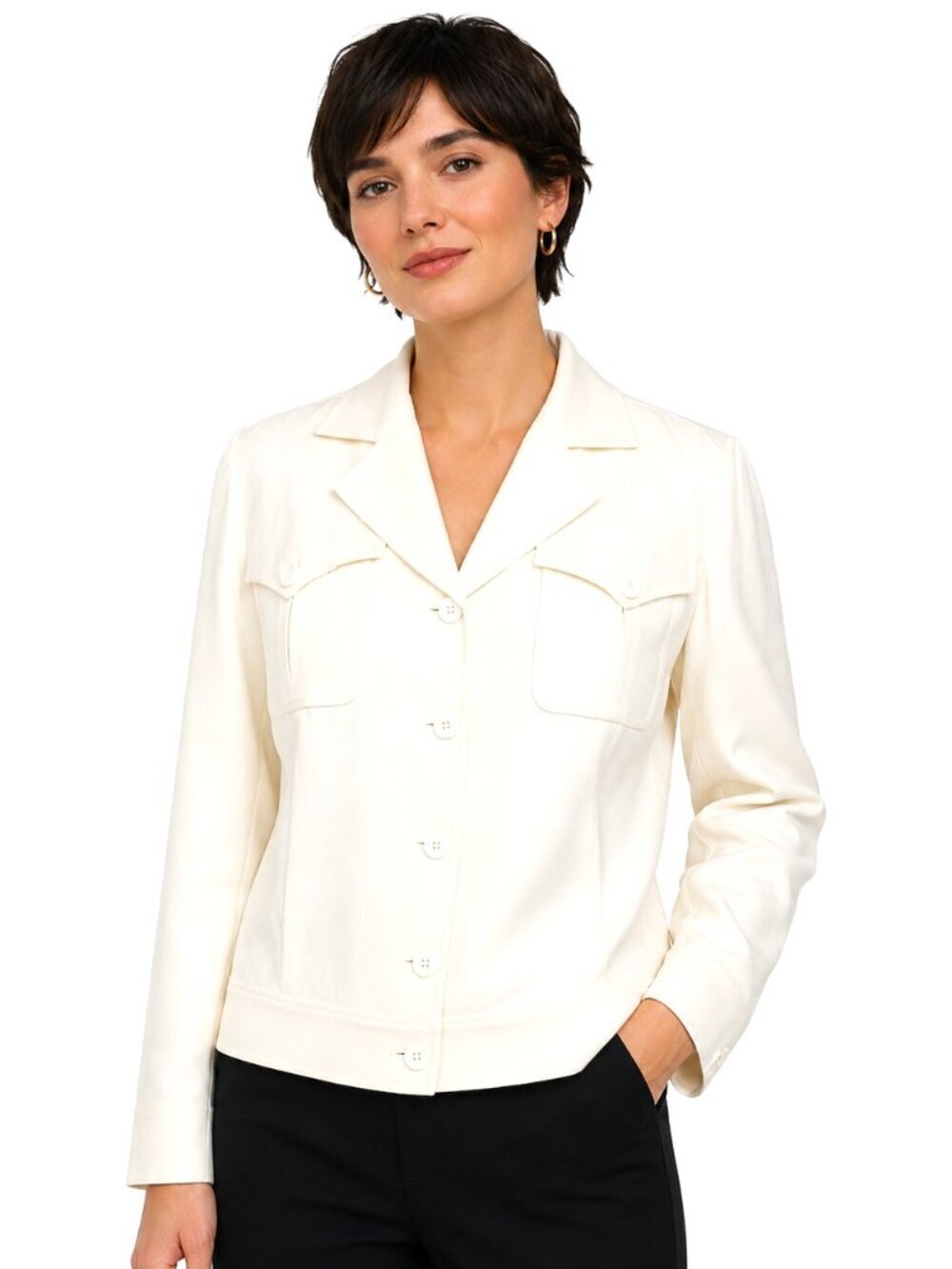 Evan Picone Ivory Wool Jacket